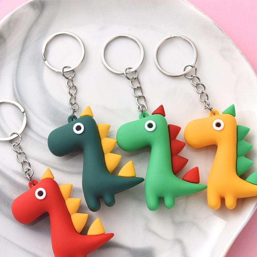 Niedlicher Schlüsselanhänger Cartoon Kleiner Dinosaurier Taschenanhänger Anhänger Hohe Qualität Mini Schlüsselanhänger