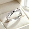 Diamond Cross Multicolor Fashion Ring - European & American Style