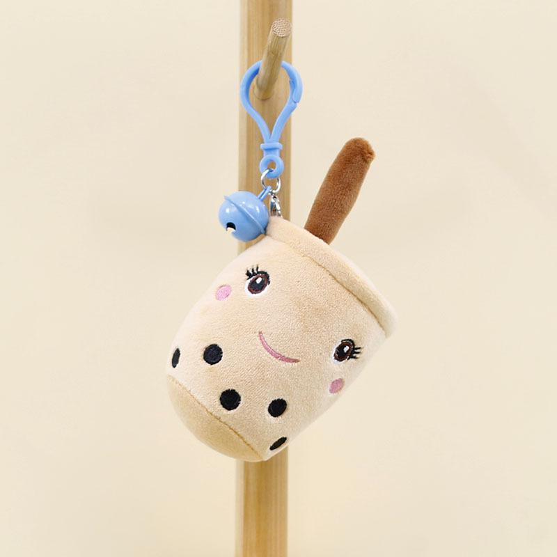 Plush Endearing Milk Tea Cup Keychain Doll Ideal For Bags And Holders Key