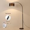 Modern Black Dual-Shade Floor Lamp with Dimmable Color Adjust