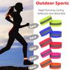 8pc Outdoor Sports Reflective Armbands Adjustable Wristbands Safety Bands for Running Cycling Walking and Night Activities