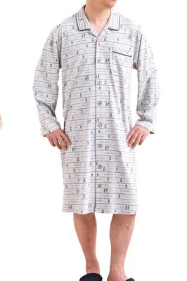 Eye Sleeper Soft and Smooth Knit Fabric with a Dog Long Front Sizes 32011 K's Pajamas, Print, 100% Cotton, Skin-Friendly, Sleeves, Opening,