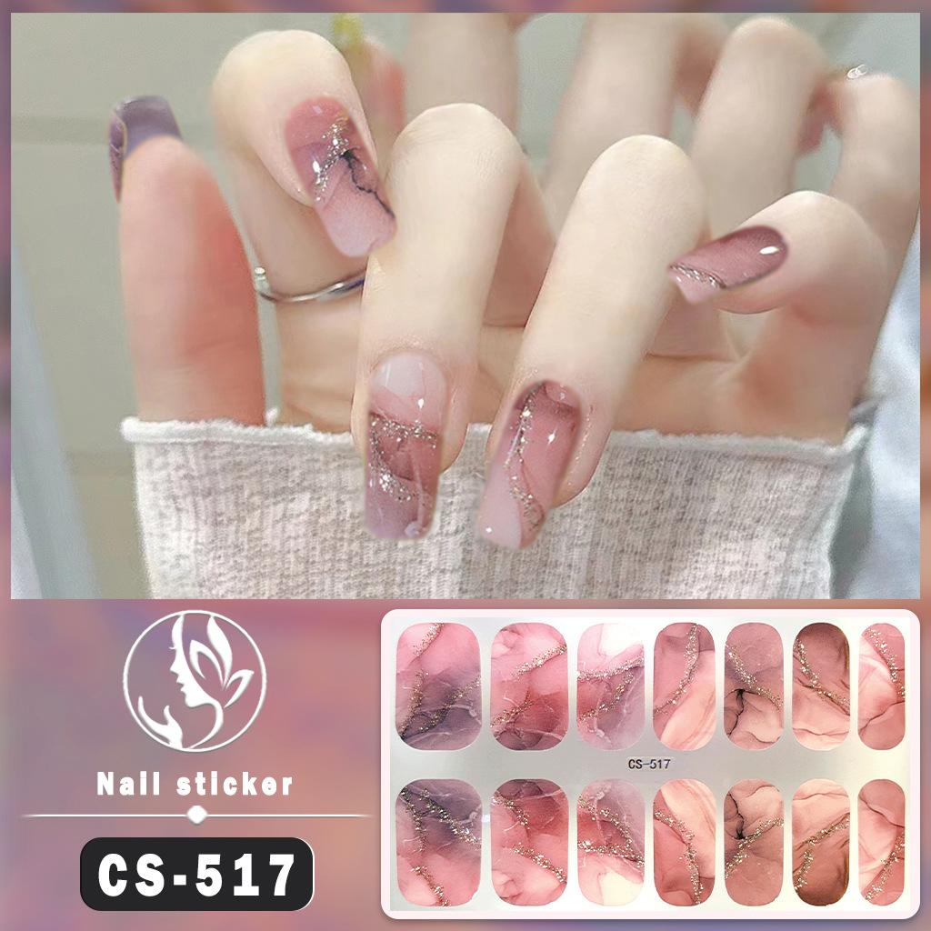 New Series of Waterproof Nail Stickers Made From Soak-free Gel Polish, Full Coverage, Solid Colour, with Iridescent Effect, Nail Paper, Nail Patch
