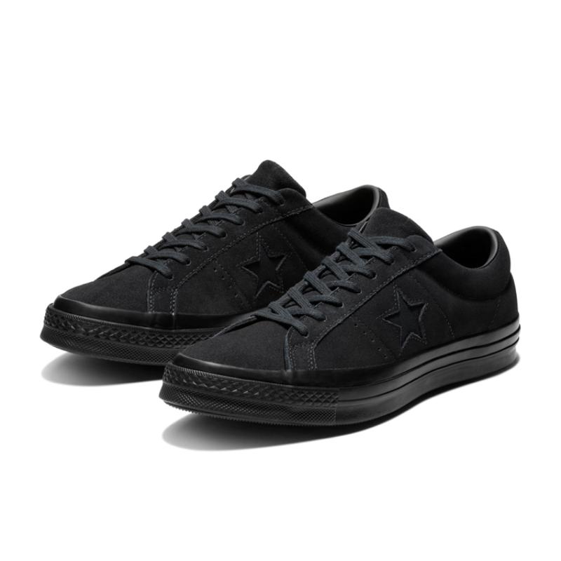 Converse One Star Low Triple Black Low Top Black Samurai Vintage Casual Non-Slip Lightweight Low-Top Board Shoes Unisex Black