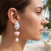 Creative Asymmetrical Dangle Earrings Charm Bohemian Dangle Earring Rhinestone Stud Earrings  Beach