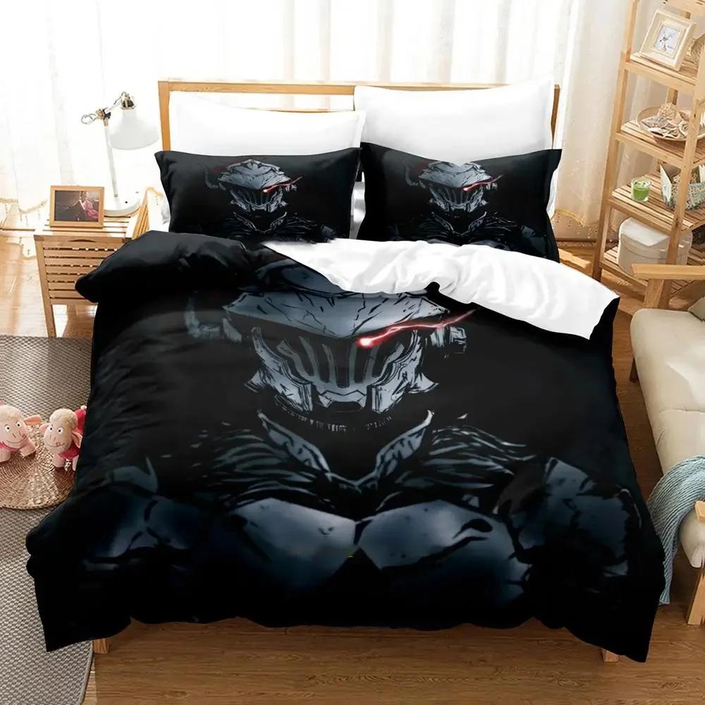 3D Anime Goblin Slayer Bedding Set Duvet Cover Bed Set Quilt Cover Pillowcase Comforter King Queen Size Boys Adult Bedding Set