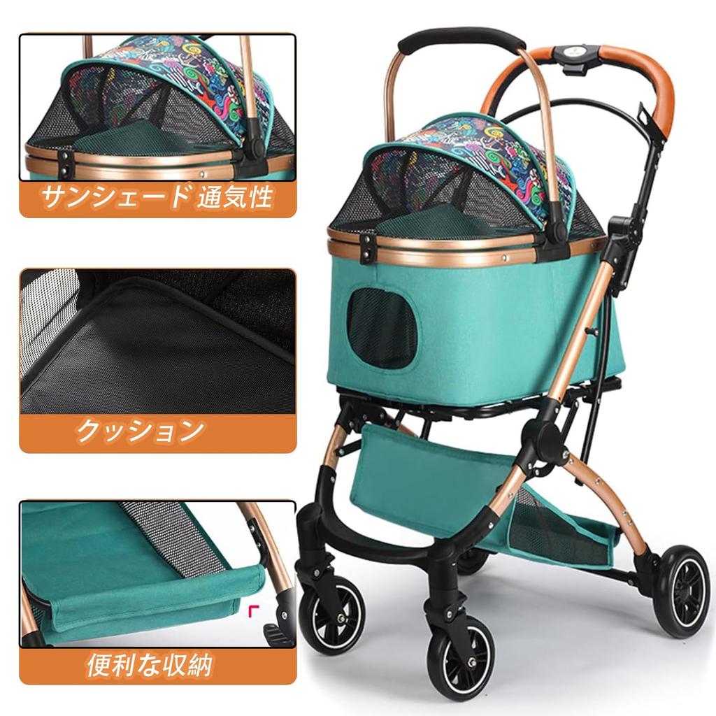 JZOOOZ Pet Separate with Rotating Front Easy To Assemble Dog Easy To Store Dog Large Heavy Load For Small Medium Convenient for Going Walking Cart,