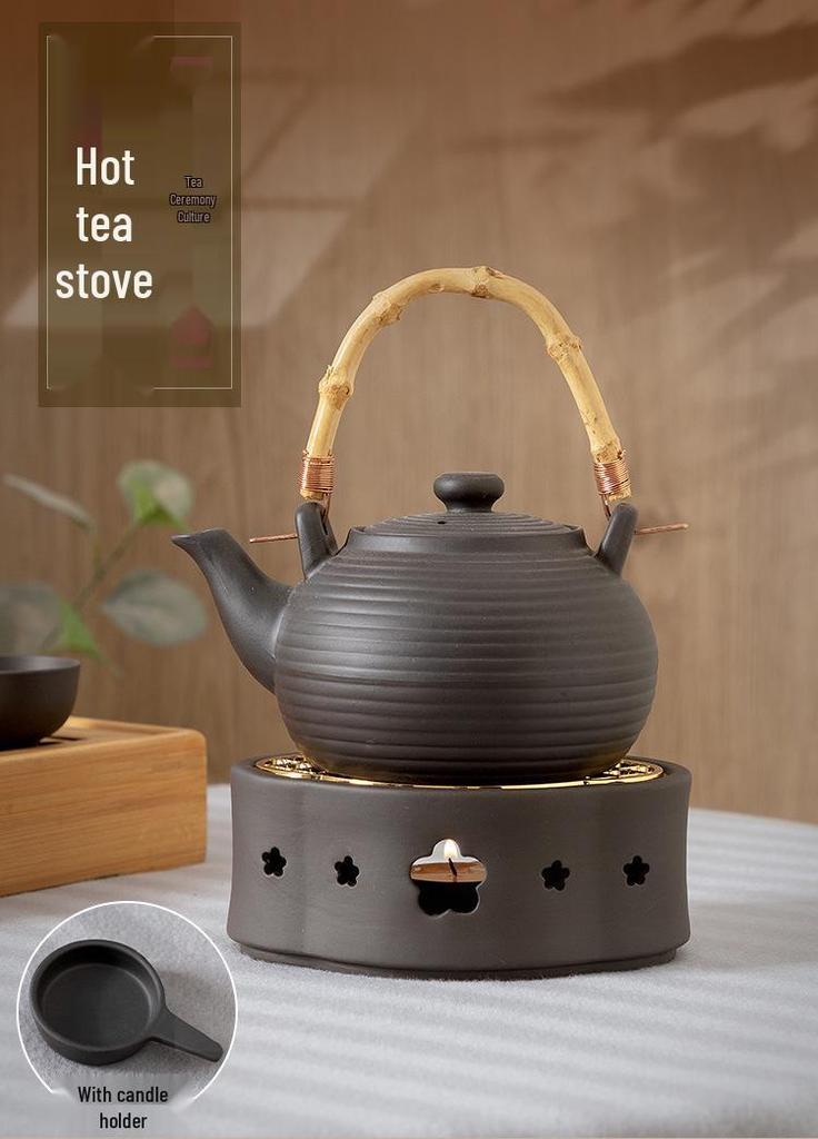 Haitang-Shaped Alloy Candle Heating Base for Ceramic Teapot