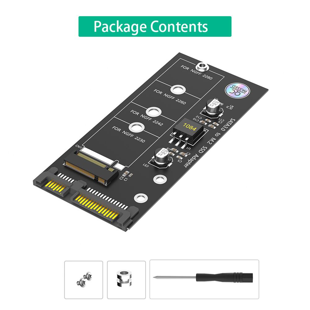 M.2 Key B SSD To SATA 2.5 Adapter for NGFF M.2 2280 2260 2242 2230 SSD Large IC (Not for M.2 NVME)