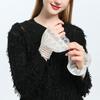Lace Elegant Decorative Hand Sleeves Female Sweater Dress Coat Top Flare Sleeve Hollow Detachable False Cuff Ruffles Wristband