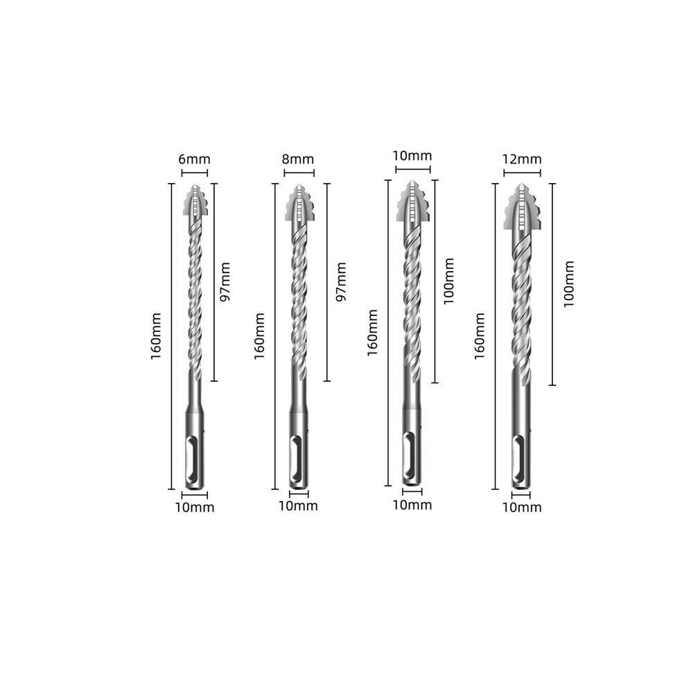2/3/4/5Pcs Serrated Serrated Tooth Drill Bit High Hardness Tile Drill Bit  Drilling Tool