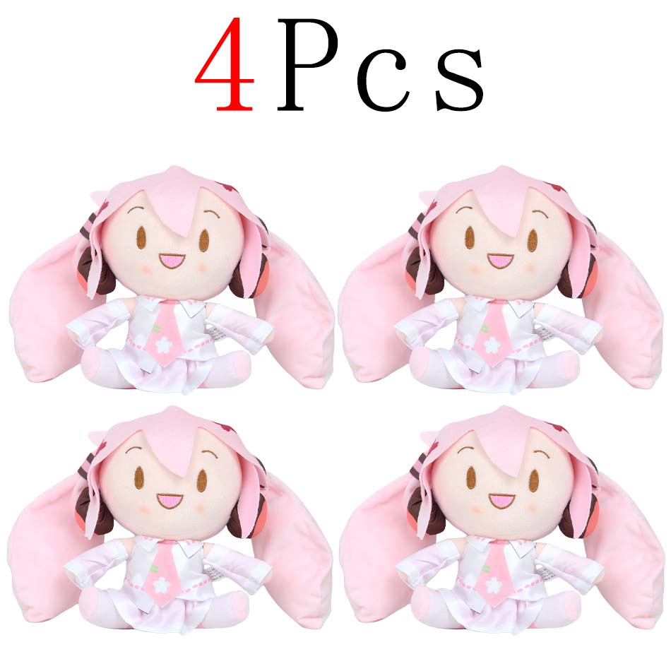 Cartoon 20cm Hatsune Miku Plush Doll Toy Anime sakura Miku snow Miku Character KawaiiSitting posture Fufu Kids Christmas Gift