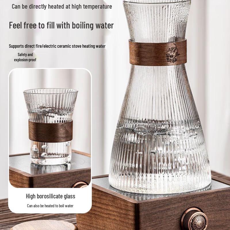 Jiakangming Chinese Style Heat-Resistant Glass Cup Set