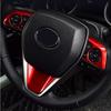 ABS Bright Red Steering Wheel Decor Frame Trim For Toyota Camry 2018-2024