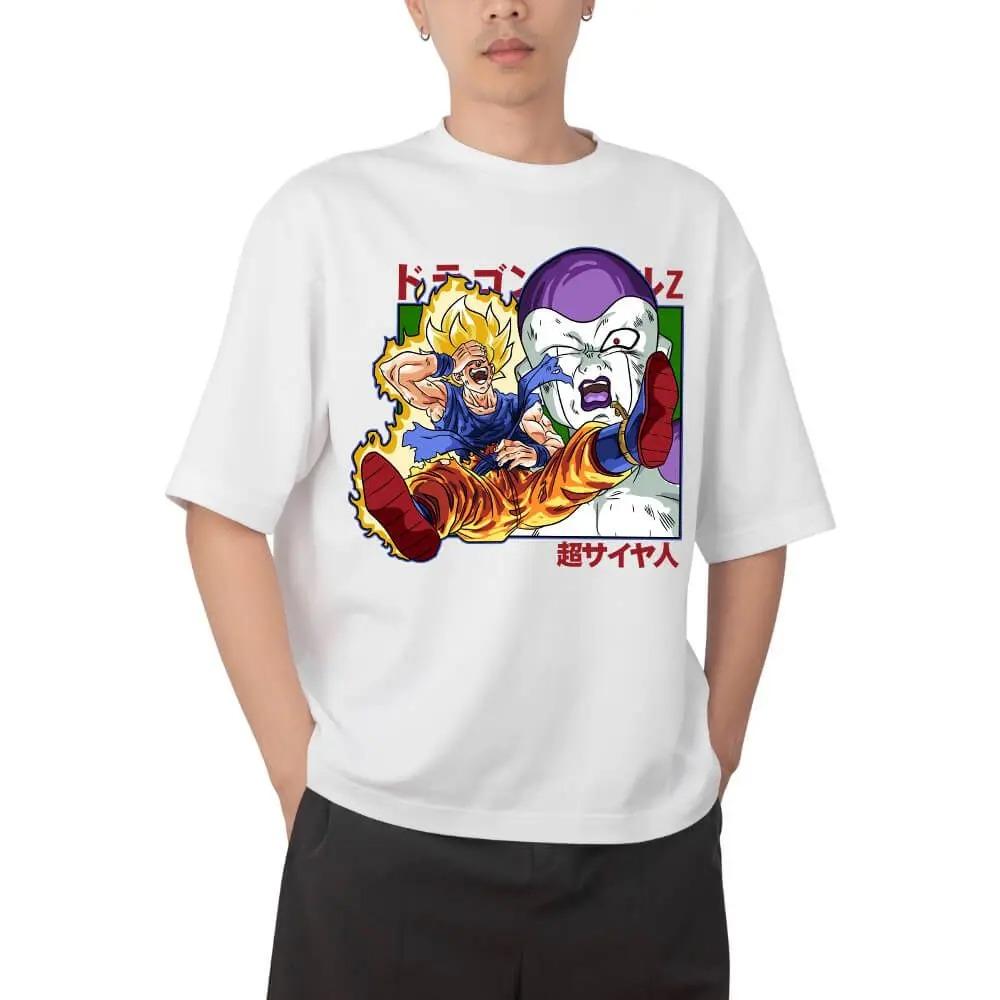 

Dragon Ball GT Super Saiyan 4 Gogeta & Vegito Anime Comfortable Fashion Vintage Double-Sided Band Graphic Print Women And Men T-shirts 4XL