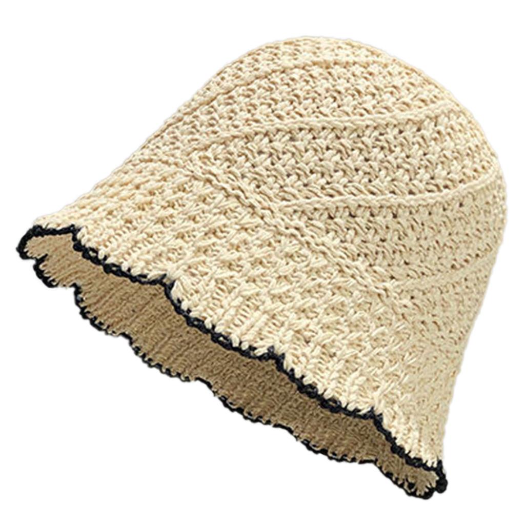 Knit Bucket Hat for Womens Handmade Foldable Floppy Fisherman Hat Knit Hat Fashion Cute Vintage and Casual