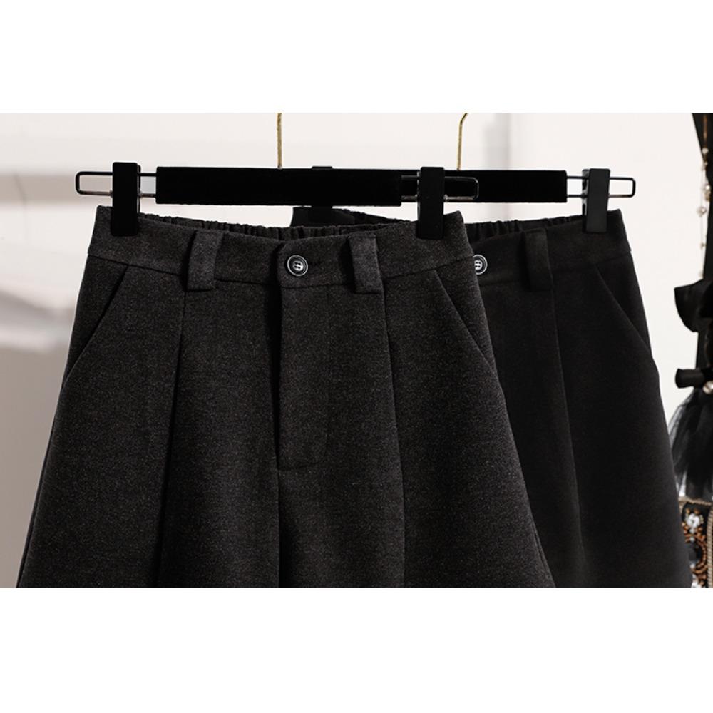 DIMANAF Plus Size New Women Shorts Pants Loose Casual Elastic Waist Fashion Lady Thick Winter 2025