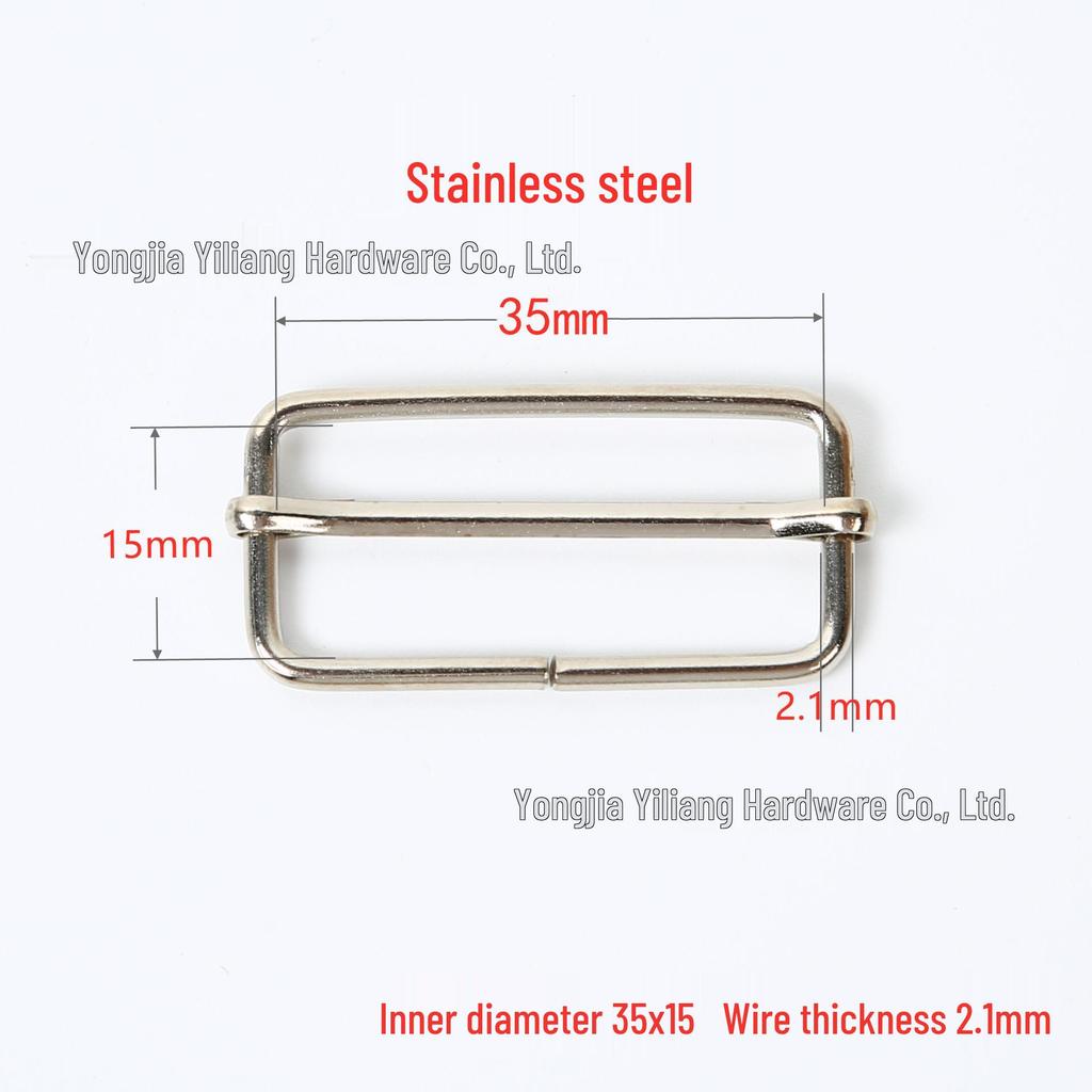 Stainless Steel Adjustable D-Ring Buckle - Copper Three-Speed Wire Pull Design