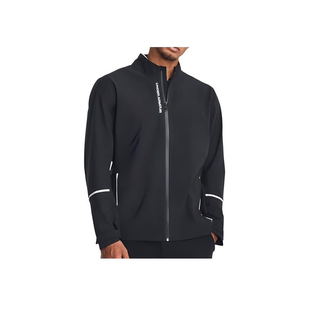 Under Armour Letter Print Stand Collar Casual Jacket Men Jackets Black 1378885-001