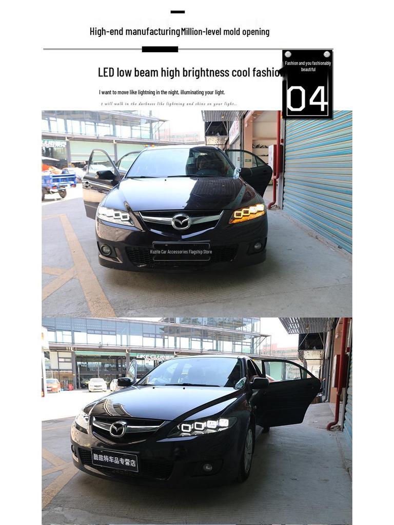 Bugatti-Style LED Daytime Running Lights & Turn Signals for Mazda 6