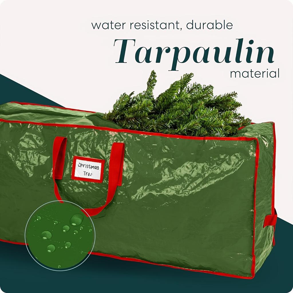 1pc Large-capacity Christmas Tree Storage Bag Suitable for 7/9ft Christmas Trees, Waterproof and Dustproof Woven Luggage Moving Bags
