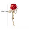 Red Rose Tulip Brooch Pins Ladies Fashion Light Luxury Flower Pin Nice Design Brooches Elegant Dress Suit Badge Accessories