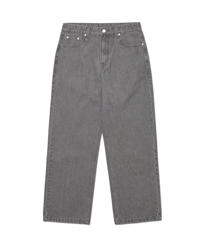 Nomaenyueol Straight Wide Denim Pants - Gray