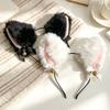 Realistic Plush Cat Ears Headband Furry Cosplay Hair Hoop Anime Headband  Themed Parties