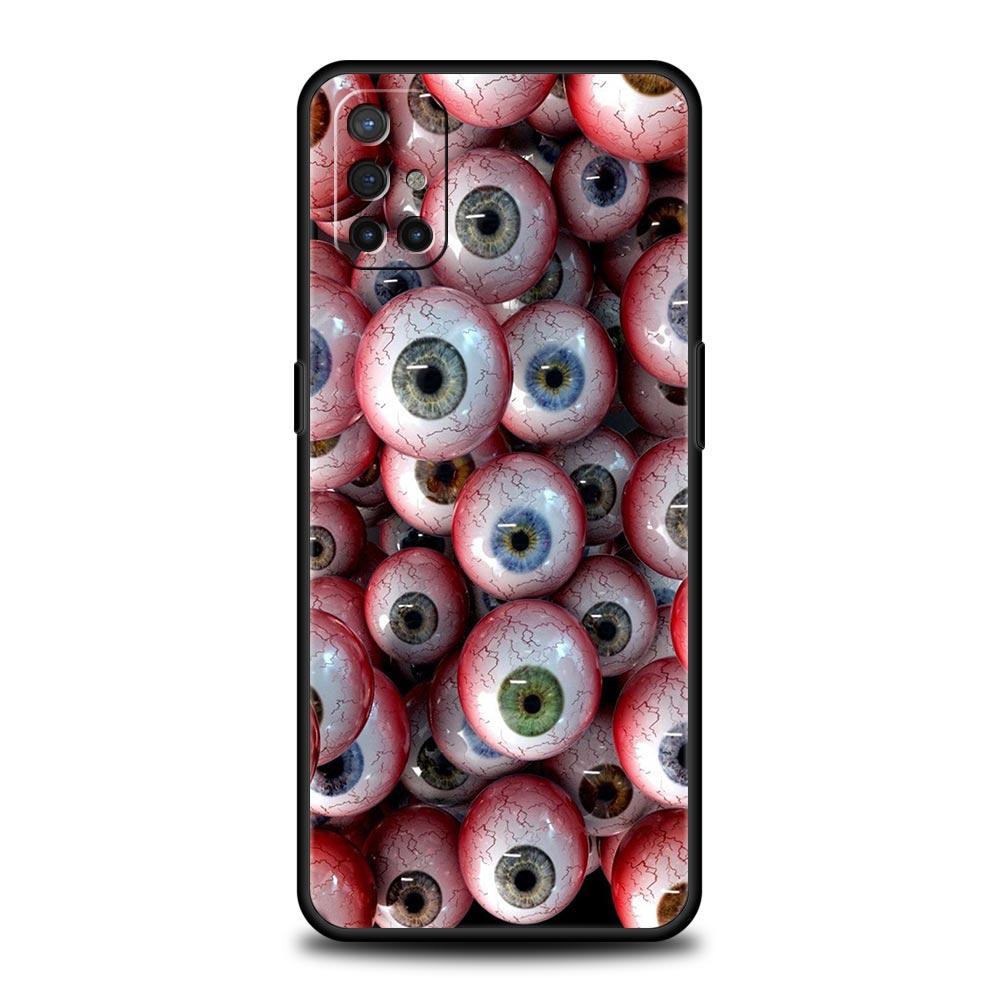 Scary Devil Eye Pattern Phone Case For OnePlus 15 13 12 11 10 Pro 13T 13R 12R 9 8T 8 7 7T 9R Nord 2T CE 2 3 4 5G Soft Cover