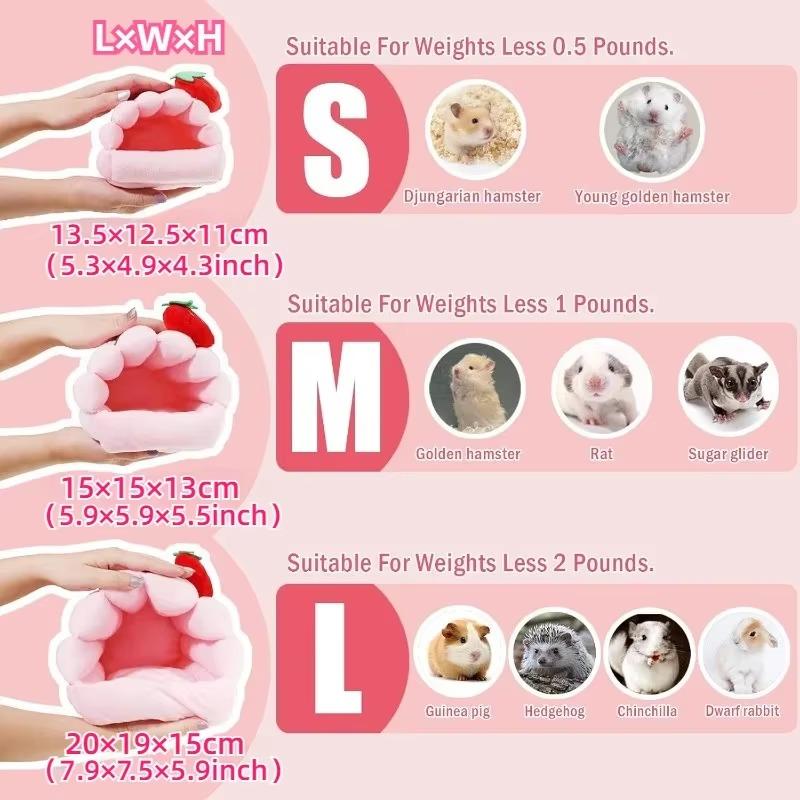 Guinea Pig Bed Warm Fleece Guinea Pig Hideout Cozy Small Animal House Bedding for Rabbit Bunny  Hamster