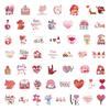 50pcs Valentine'S Day Stickers,l Waterproof Romantic Stickers for Laptops, Gifts and Valentine'S Day Wall, Window Decorations
