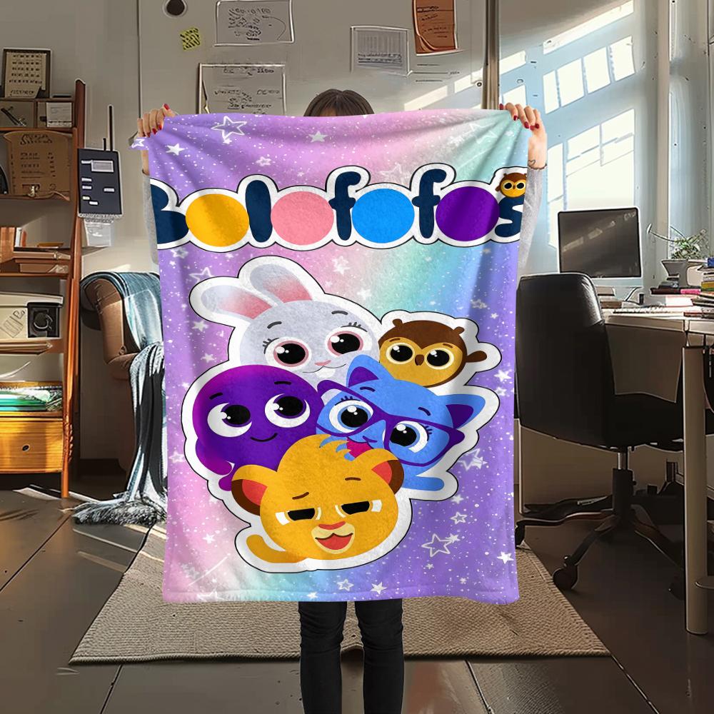 Bolofofos characters Print Flannel Blanket,High quality Comfortable for All Seasons,Home Decor,Warmth and Comfort,Perfect for Christmas Gifts