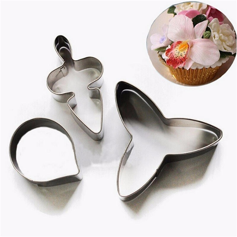 3Pcs Flower Cookies Cutter Pastry Biscuit Cake Decorating Mold Mould kit Tools 3Pcs Flower Cookies Cutter Pastry Biscuit Cake Decorating Mold Mould kit Tools