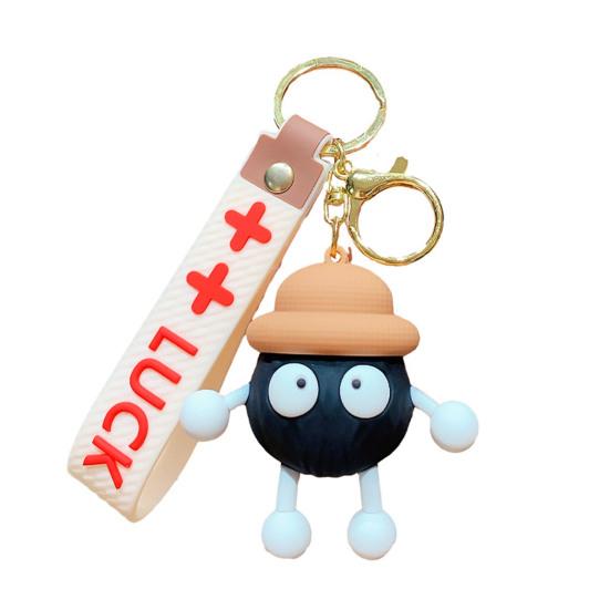 

Yousheng Silicone Cartoon Ball Keychain Wristlet Car Key Ring Pendant Backpack Bag Purse Charm Accessory Christmas чёрный