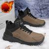Bottes de neige d'hiver pour hommes et femmes, chaussures chaudes en coton, chaussures de randonnée en plein air, bottes hautes chaudes en peluche, grande taille 48, baskets pour hommes