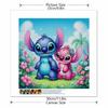 5D DIY Diamond Painting Decorative Stitch and His Girlfriend Full Round Drill Scenery Diamond Embroidery Cross Stitch Kits Home Decor Gift