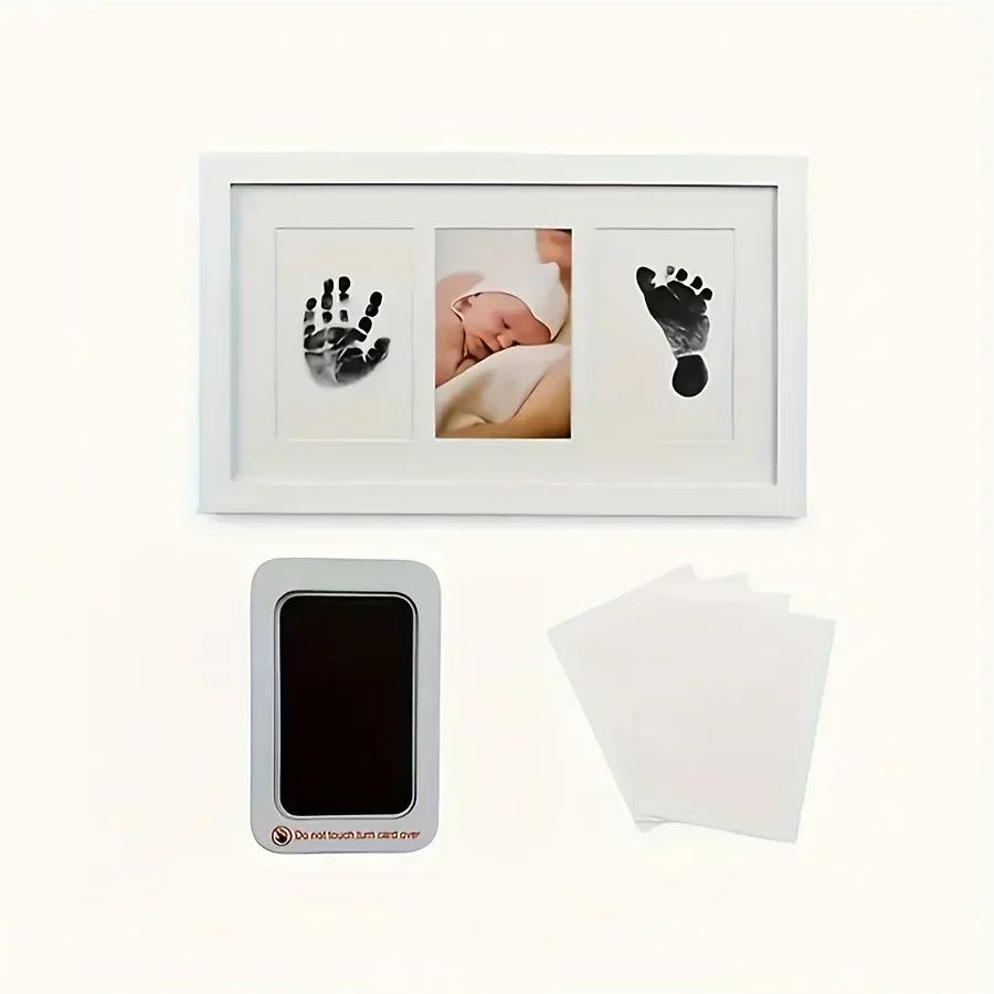 Newborn Baby Hand Foot Print DIY Photo Frame With Mold Clay Imprint Kit Non-toxic Baby Souvenirs Milestone Decor Gifts