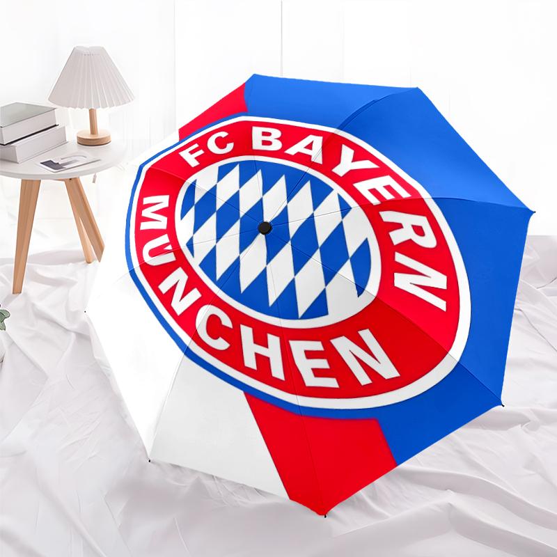 1pc B-Bayern Munich (4) Umbrella, Sun Protection, And UV Shielding. It Has Eight Sturdy Ribs for Outdoor Use And Perfect As a Holiday Gift