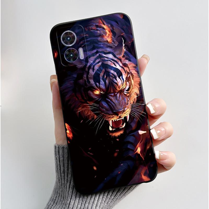 For Motorola Edge 30 Neo Case Cute Love Rabbit Slim TPU Soft Black Cover For Moto Edge 30 Lite Fundas Edge30 Fusion Ultra Bumper