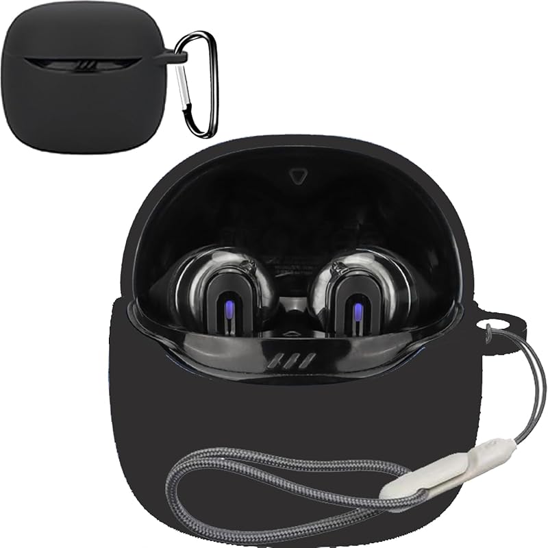 

For JBL TUNE FLEX 2 case Cover [HNWEIWEI] for silicon storage case convenience With carabiner trip lightweight protective cover Scratch prevention