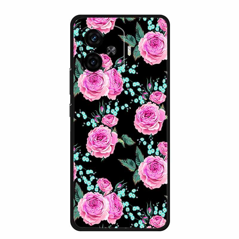 Black Silicone Case For Vivo iQOO Z9 Turbo Plus Case Z 9 Turbo Coque Soft Back Cover For Vivo iQOO Z9 Turbo Phone Case Cartoon