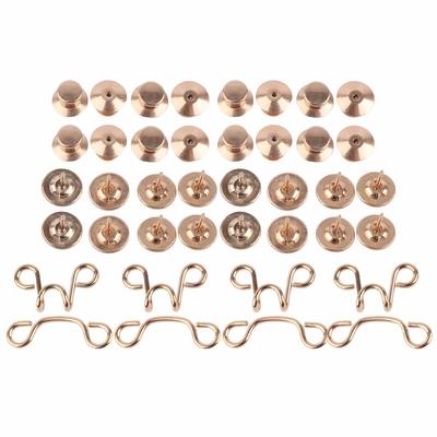 Boutons Réglables Détachables Flexibles Design à Fente Dorés Petits Accessoires DIY pour Pantalons Jupes