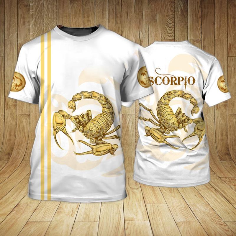 3D Printed Scorpion T Shirt For Men Cool Animal Pattern Tees Summer Casual Short Sleeves O-Neck Tops Street Loose T-Shirts