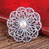 Fashion Pearl Flower Brooch Hundred Dinner Hundred Corsage Pins Exquisite Ethnic Style Hypoallergenic Luxury Enamel Brooch Long-Lasting Color BFF Gift