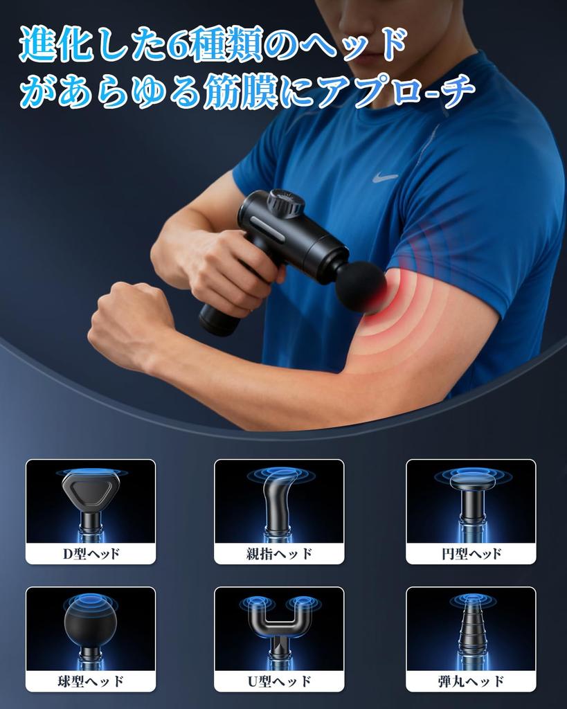 Mucuru Handy Myofascial Release Gun with AI Mini Myofascial Release 6 6 Levels of Powerful 2400mAh Large Includes Japanese Instruction Perfect Gift