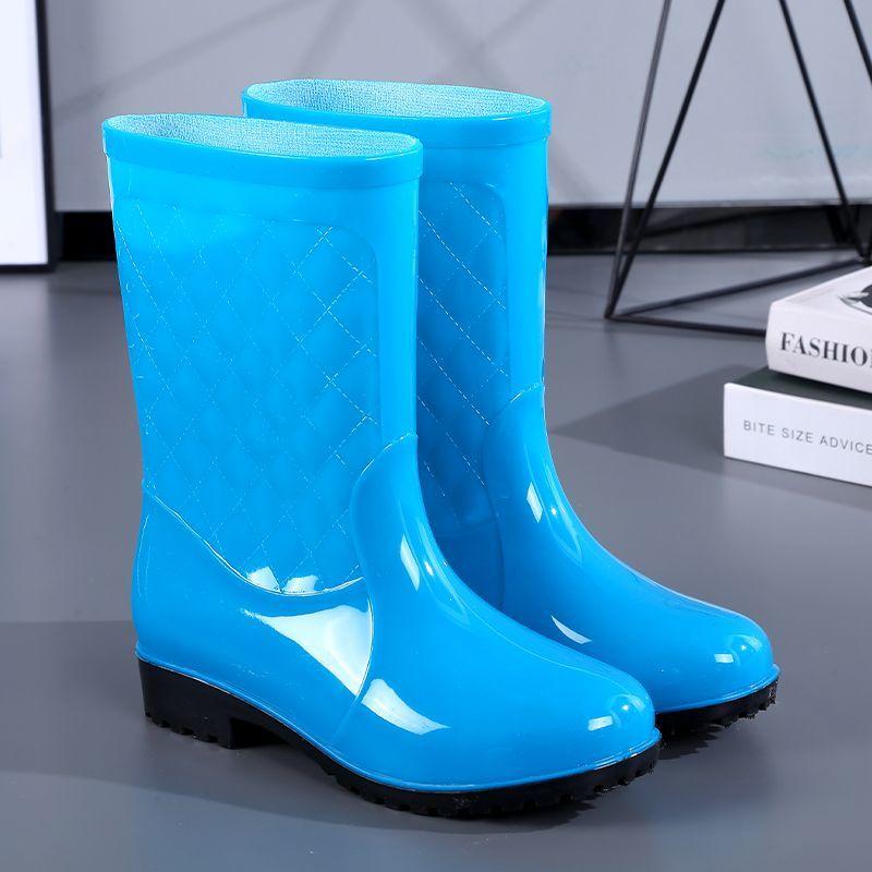 

2025 Новые водонепроницаемые полусапоги для дождя, нескользящая взрослая обувь для воды для дождливых дней, регулируемый дизайн голенища, прочная подошва 41