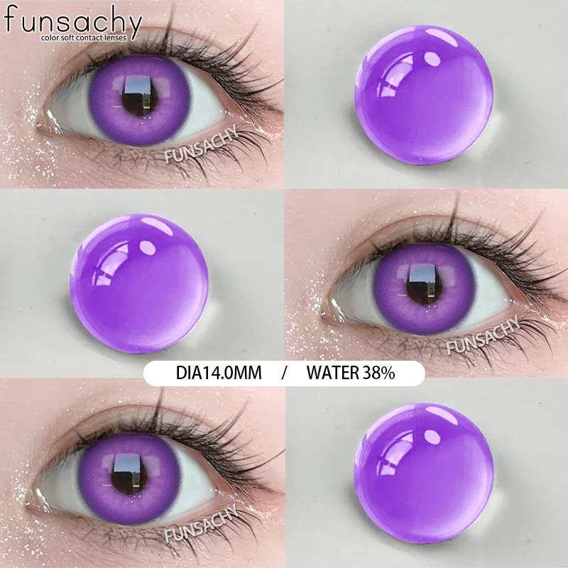 

FUNSACHY 1 Пара Модні Кольорові Контактні Лінзи для Косплею Зелені Рожеві Аніме Косплей Лінзи Краса Макіяж на Хелловін Очі М які Лінзи