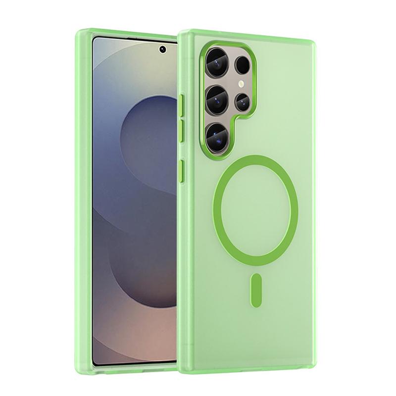 Pro Magsafe Matný Bonbónový Průsvitný Kryt na Telefon Pro Samsung Galaxy S25 S24 Ultra S23 Plus FE Nárazuvzdorný Kryt pro Bezdrátové Nabíjení