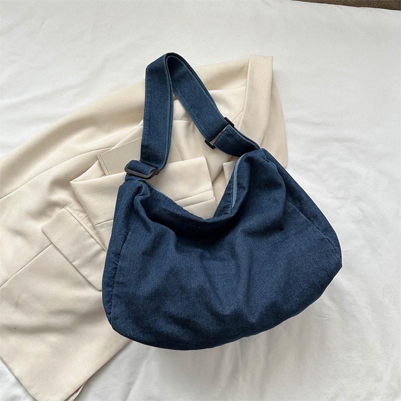Trendy Summer 2023 Fashionable Simple Shoulder Tote Bag For Women In Deep Blue