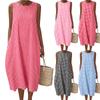 Women's Striped Shirt Dress Short Sleeve Button Front Casual Loose Fit Dress
